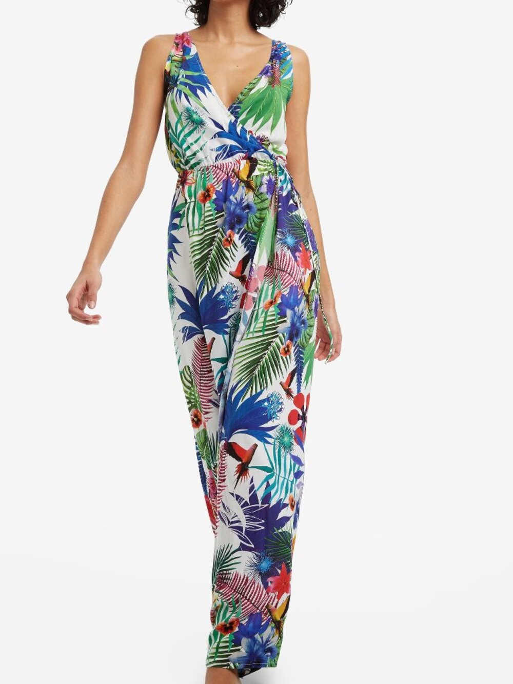 Desigual Jasmine Tropical Print Maxi Dress, Size M - Picture 1 of 11